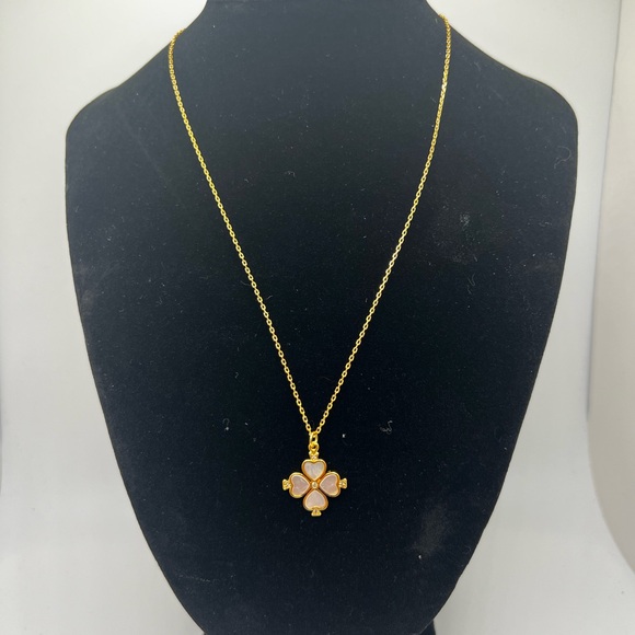 NWT Kate Spade Legacy Logo Demi Fine Spade Flower Necklace